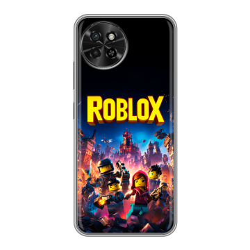 Силиконовый чехол на Itel S23 с принтом Roblox Роблокс Силиконовый чехол на Itel S23 с принтом Roblox Роблокс