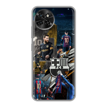Силиконовый чехол на Itel S23 с принтом Messi Barcelona Силиконовый чехол на Itel S23 с принтом Messi Barcelona