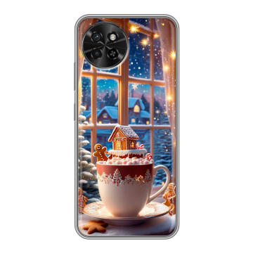 Силиконовый чехол на Itel S23 с принтом Новый год