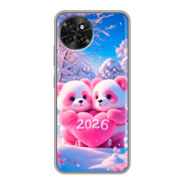 Силиконовый чехол на Itel S23 с принтом Новый год
