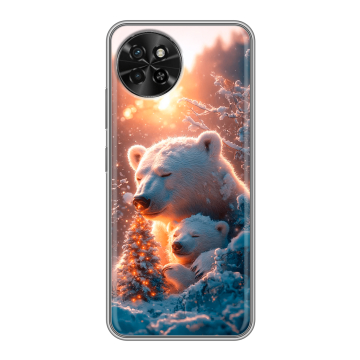 Силиконовый чехол на Itel S23 с принтом Новый год