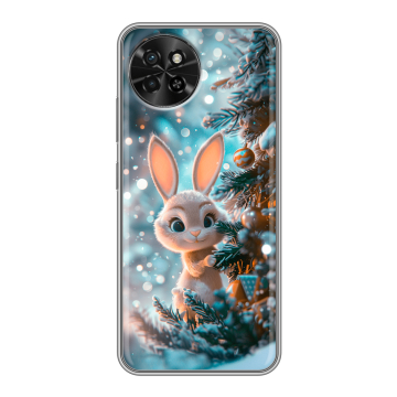 Силиконовый чехол на Itel S23 с принтом Новый год