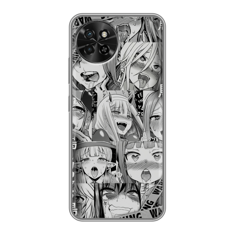 Силиконовый чехол на Itel S23 с принтом Ahegao Ахегао Аниме Силиконовый чехол на Itel S23 с принтом Ahegao Ахегао Аниме