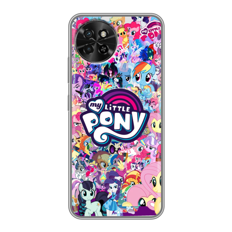 Силиконовый чехол на Itel S23 с принтом My little pony Дружба чудо Силиконовый чехол на Itel S23 с принтом My little pony Дружба чудо