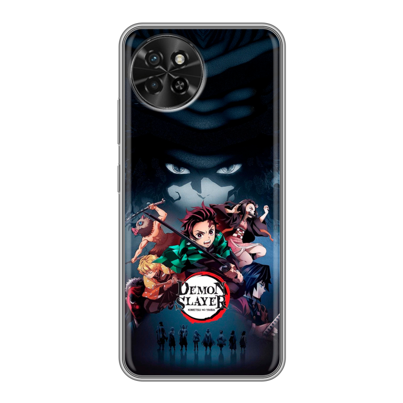 Силиконовый чехол на Itel S23 с принтом Demon Slayer Клинок рассекающий демонов Силиконовый чехол на Itel S23 с принтом Demon Slayer Клинок рассекающий демонов