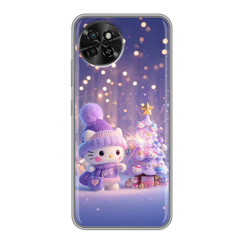 Силиконовый чехол на Itel S23 с принтом Новый год Силиконовый чехол на Itel S23 с принтом Новый год