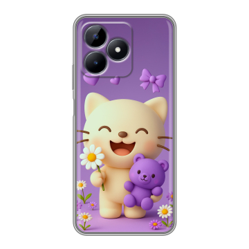 Силиконовый чехол на Realme C51 с принтом для девочек Силиконовый чехол на Realme C51 с принтом для девочек
