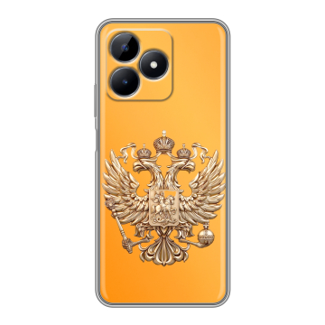 Силиконовый чехол на Realme C51 с принтом Герб Флаг России Силиконовый чехол на Realme C51 с принтом Герб Флаг России
