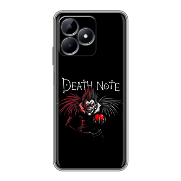 Силиконовый чехол на Realme C51 с принтом Death note Тетрадь смерти Силиконовый чехол на Realme C51 с принтом Death note Тетрадь смерти