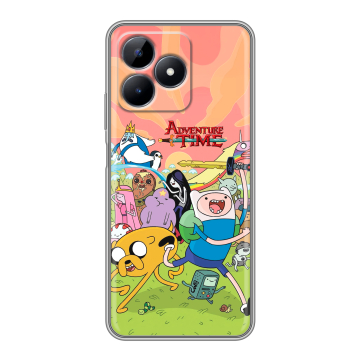 Силиконовый чехол на Realme C51 с принтом Adventure time Время приключений Силиконовый чехол на Realme C51 с принтом Adventure time Время приключений