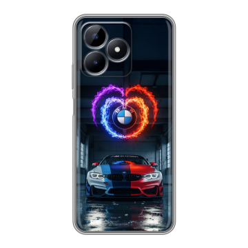 Силиконовый чехол на Realme C51 с принтом BMW БМВ Силиконовый чехол на Realme C51 с принтом BMW БМВ