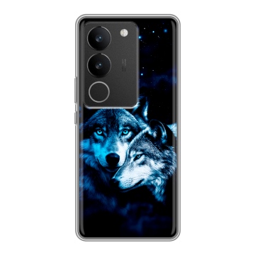 Силиконовый чехол на Vivo V29 с принтом Волки Силиконовый чехол на Vivo V29 с принтом Волки