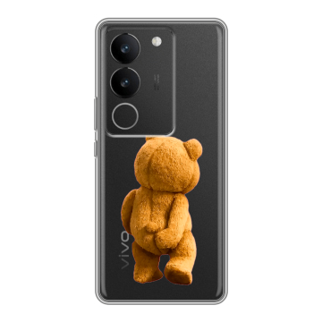 Силиконовый чехол на Vivo V29 с принтом Медведь Силиконовый чехол на Vivo V29 с принтом Медведь
