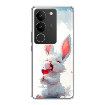 Силиконовый чехол на Vivo V29 с принтом кролик зайчик Силиконовый чехол на Vivo V29 с принтом кролик зайчик