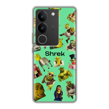 Силиконовый чехол на Vivo V29 с принтом Шрек Shrek