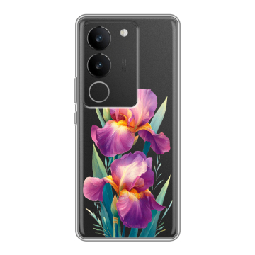 Силиконовый чехол на Vivo V29 с принтом Цветы орхидеи