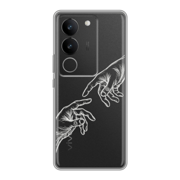 Силиконовый чехол на Vivo V29 с принтом Сотворение мира