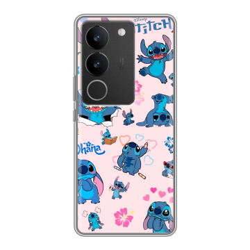 Силиконовый чехол на Vivo V29 с принтом Лило и Стич Силиконовый чехол на Vivo V29 с принтом Лило и Стич