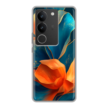 Силиконовый чехол на Vivo V29 с принтом Цветы