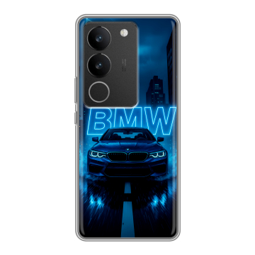 Силиконовый чехол на Vivo V29 с принтом BMW БМВ Силиконовый чехол на Vivo V29 с принтом BMW БМВ
