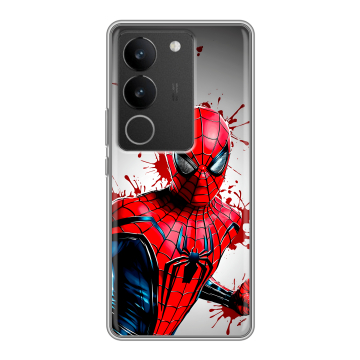 Силиконовый чехол на Vivo V29 с принтом Spiderman Человек паук Силиконовый чехол на Vivo V29 с принтом Spiderman Человек паук