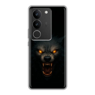 Силиконовый чехол на Vivo V29 с принтом Волк