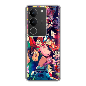 Силиконовый чехол на Vivo V29 с принтом Gravity Falls Гравити Фолз Силиконовый чехол на Vivo V29 с принтом Gravity Falls Гравити Фолз
