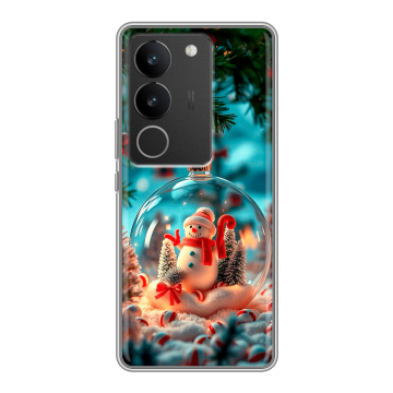 Силиконовый чехол на Vivo V29 с принтом Новый год
