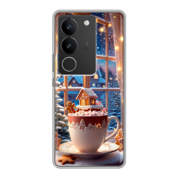 Силиконовый чехол на Vivo V29 с принтом Новый год