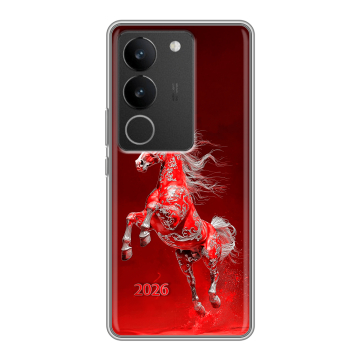 Силиконовый чехол на Vivo V29 с принтом Новый год