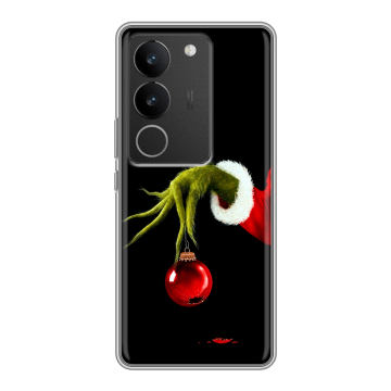 Силиконовый чехол на Vivo V29 с принтом Новый год Гринч