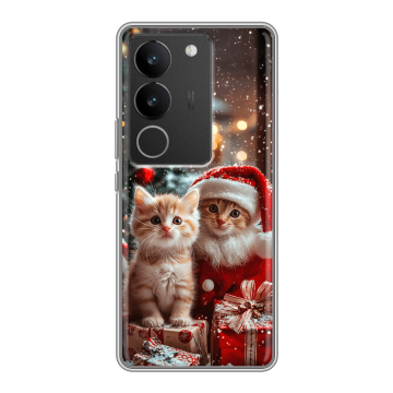 Силиконовый чехол на Vivo V29 с принтом Новый год