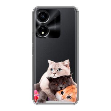 Силиконовый чехол на Huawei Honor X5 Plus с принтом Кошки Силиконовый чехол на Huawei Honor X5 Plus с принтом Кошки