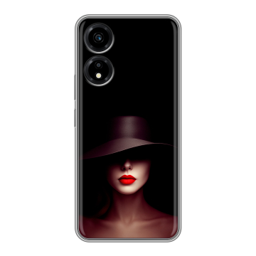 Силиконовый чехол на Huawei Honor X5 Plus с принтом Девушка в шляпе
