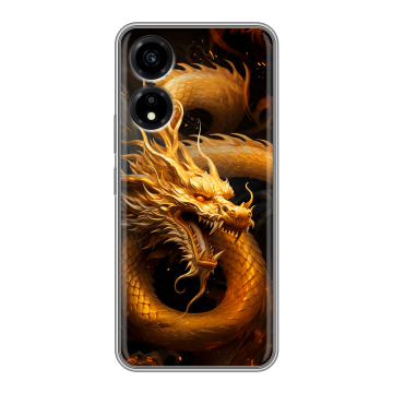 Силиконовый чехол на Huawei Honor X5 Plus с принтом Золотой дракон Силиконовый чехол на Huawei Honor X5 Plus с принтом Золотой дракон