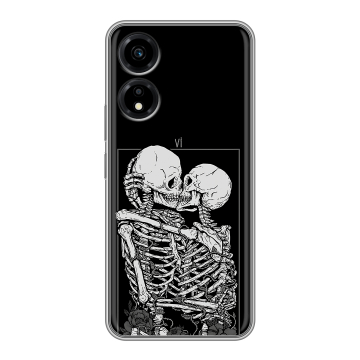 Силиконовый чехол на Huawei Honor X5 Plus с принтом Поцелуй скелетов