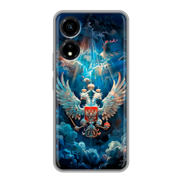 Силиконовый чехол на Huawei Honor X5 Plus с принтом Герб флаг России