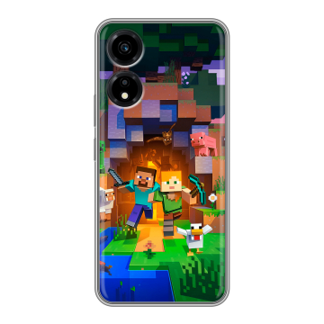 Силиконовый чехол на Huawei Honor X5 Plus с принтом Майнкрафт Minecraft Силиконовый чехол на Huawei Honor X5 Plus с принтом Майнкрафт Minecraft