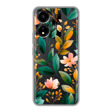 Силиконовый чехол на Huawei Honor X5 Plus с принтом Цветы паттерн Силиконовый чехол на Huawei Honor X5 Plus с принтом Цветы паттерн