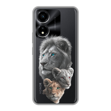 Силиконовый чехол на Huawei Honor X5 Plus с принтом Львы Силиконовый чехол на Huawei Honor X5 Plus с принтом Львы