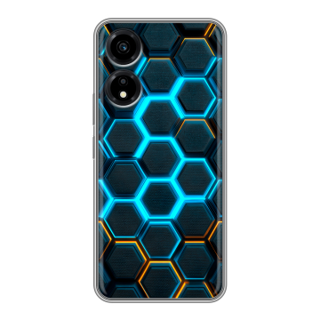 Силиконовый чехол на Huawei Honor X5 Plus с принтом Неоновые соты Силиконовый чехол на Huawei Honor X5 Plus с принтом Неоновые соты