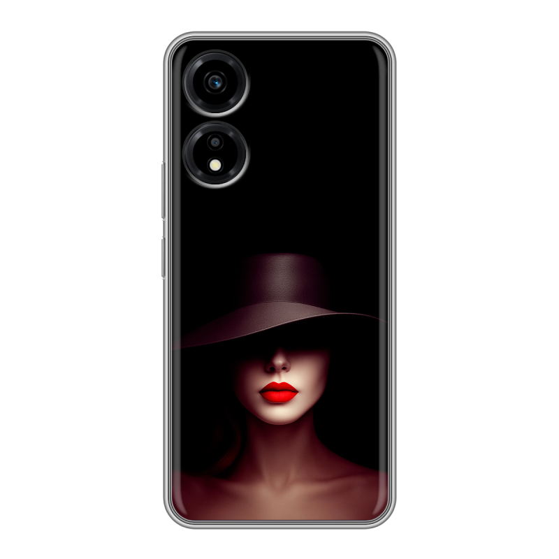 Силиконовый чехол на Huawei Honor X5 Plus с принтом Девушка в шляпе Силиконовый чехол на Huawei Honor X5 Plus с принтом Девушка в шляпе