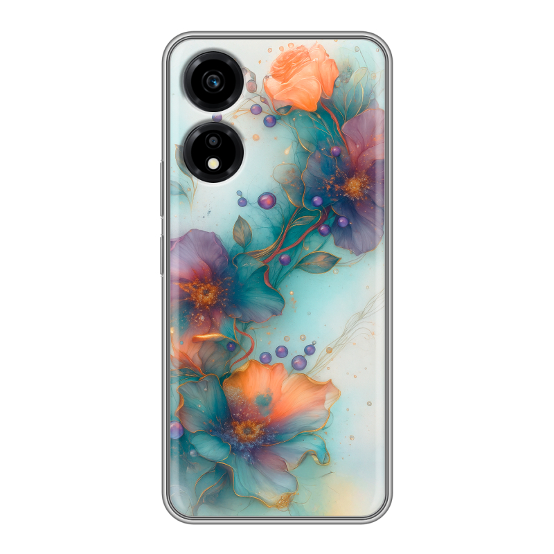 Силиконовый чехол на Huawei Honor X5 Plus с принтом Акварельные цветы Силиконовый чехол на Huawei Honor X5 Plus с принтом Акварельные цветы