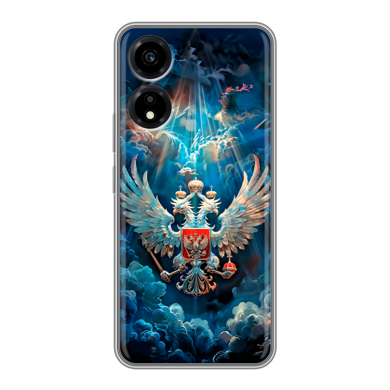 Силиконовый чехол на Huawei Honor X5 Plus с принтом Герб флаг России Силиконовый чехол на Huawei Honor X5 Plus с принтом Герб флаг России