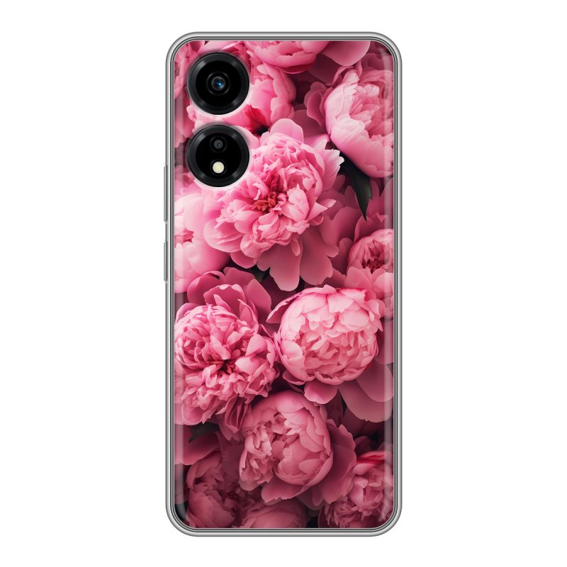 Силиконовый чехол на Huawei Honor X5 Plus с принтом цветы пионы Силиконовый чехол на Huawei Honor X5 Plus с принтом цветы пионы