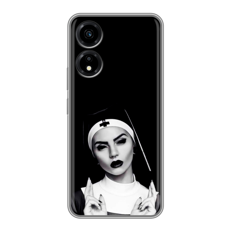 Силиконовый чехол на Huawei Honor X5 Plus с принтом монашка Силиконовый чехол на Huawei Honor X5 Plus с принтом монашка