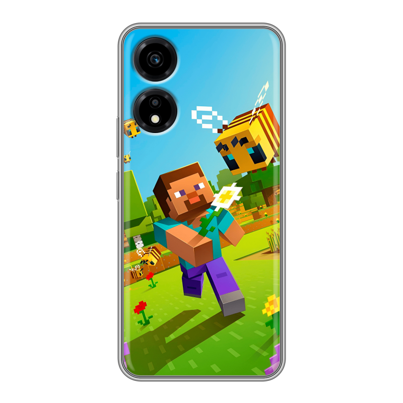 Силиконовый чехол на Huawei Honor X5 Plus с принтом Майнкрафт Minecraft Силиконовый чехол на Huawei Honor X5 Plus с принтом Майнкрафт Minecraft