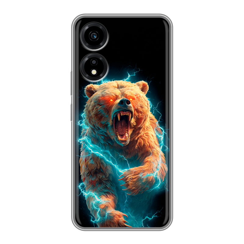 Силиконовый чехол на Huawei Honor X5 Plus с принтом Медведь Силиконовый чехол на Huawei Honor X5 Plus с принтом Медведь