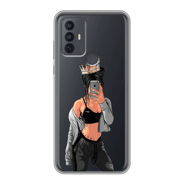 Силиконовый чехол на TCL 30E с принтом Женские принты Силиконовый чехол на TCL 30E с принтом Женские принты