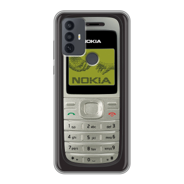 Силиконовый чехол на TCL 30E с принтом Ретро Нокия